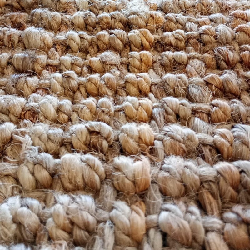 Alfombra de yute Boucle redonda 200x200 - Imagen 2