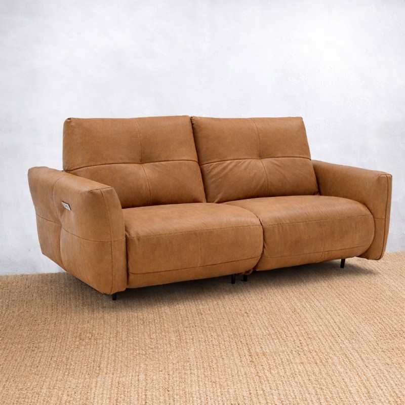 Reclinable Cuero Riviera 3 cuerpos